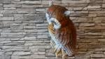 sova velká výr,malovaná keramická zahradní dekorace