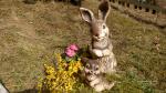 zajíc maxi a zajíc malý,keramická zahradní dekorace