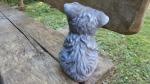 pes knírač,drobná malovaná keramická dekorace