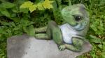 žába noha v malbě,zahradní keramická dekorace
