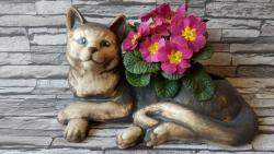 kočka osazovací,keramická zahradní dekorace